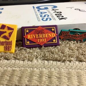 Riverbend 1993 Decorative Enamel Pin - Purple and Orange